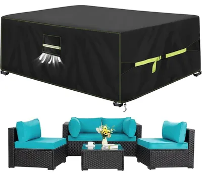 Obrázok produktu pre Ochranný obal na záhradný nábytok, 280x210x71 cm, materiál 420D Oxford, vodeodolný, odolný voči UV žiareniu, vhodný na zimu