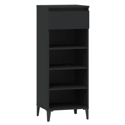 Produktbild von Schuhregal Schwarz 40x36x105 cm Holzwerkstoff