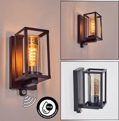 Produktbild von Vibo Außenleuchte mit Bewegungsmelder aus Metall/Glas in Schwarz