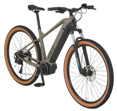 Produktbild von Prophete DICE 3.0 E-MTB 29" – AEG 36V Mittelmotor 250W, Shimano 10-Gang Kettenschaltung, 110 km Reichweite, Suntour XCT Federgabel, Hydraulische Scheibenbremsen, MTB Sattel, Grau/Schwarz