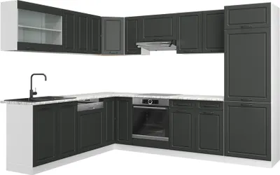 Obrázek produktu pro Rohová kuchyň Vicco R-Line Antracitový venkovský dům/bílá 287 x 46 cm bez pracovní desky, Model 37250