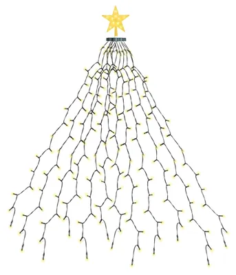 LED-Lichterkette 1,5 m, 200 warmweiße LEDs, 8 Modi, wetterfest