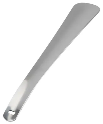Immagine prodotto di Calzascarpe in acciaio inossidabile, lunghezza 18,5 cm, design curvo con foro per appendere