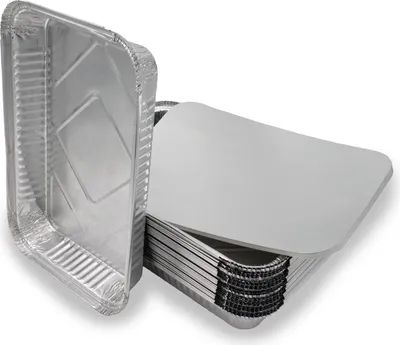 Obrázok produktu pre Hliníkové plechy XL s vekom - 25 x veľké plechy na pečenie - jednorazové plechy na pečenie - odkvapkávacie plechy Weber - plech na grilovanie