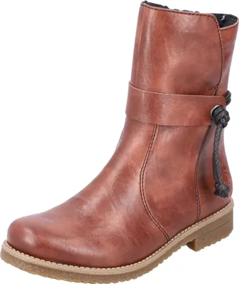 Produktbild von Rieker Damen Stiefelette Kordel Reißverschluss Kurzstiefel 73551, Größe:40 EU, Farbe:Braun