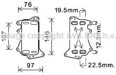 Produktbild von PRASCO Ölkühler Automatikgetriebe BW3553 für BMW 5 Touring (F11)