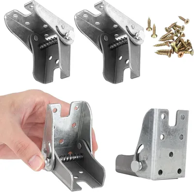 Produktbild von Selbstverriegelnde Klapphalterung für Klappbeine, Klapparbeitsplatte, Klappküchentisch (4 Silber)