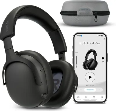Produktbild von Over Ear Kopfhörer Feed Forward Noise Cancelling, Bluetooth 6.0, Wireless, 5+1 EQ Presets, bis zu 100 Stunden Akkulaufzeit, IPX4 Spritzwasserschutz