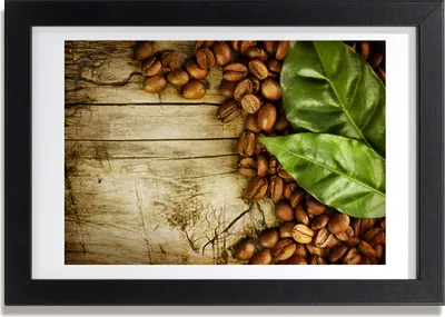 Produktbild von Bild 30x20 MDF-Rahmen, Wandkunst Kaffee und Lorbeerblatt
