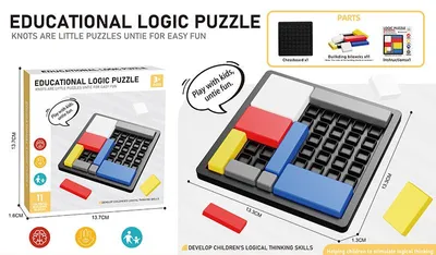 Produktbild von Breinbreker Logikspiel - Tetris Gehirntrainer für Kinder und Erwachsene, 88 Puzzles, 4 Schwierigkeitsgrade, kompakt und tragbar
