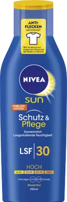 Obrázek produktu pro Nivea Sun Mléko na opalování Ochrana a péče SPF 30 Voděodolné 250ml