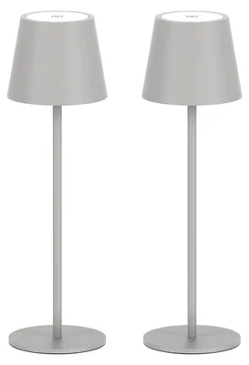 Obrázok produktu pre 2 kusy LED stolnej lampy, stmívateľné, sivé, bezdrôtové, napájané batériami