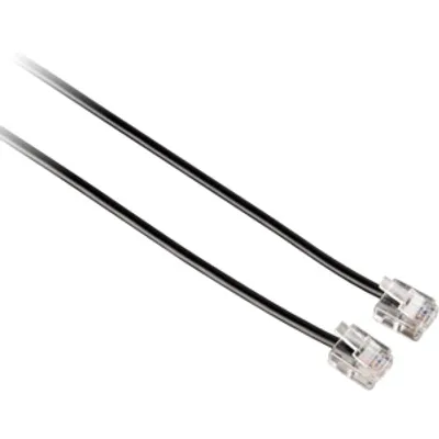 Produktbild von Hama Modular Male Plug 6p4c - Modular Male Plug 6p4c, 6 m, Black, 6 m, 6p4c, 6p4c, Männlich, Männlich, Schwarz