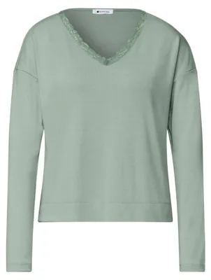Produktbild von Street One LTD QR soft shirt w.lace colla eucalyptus gre 36