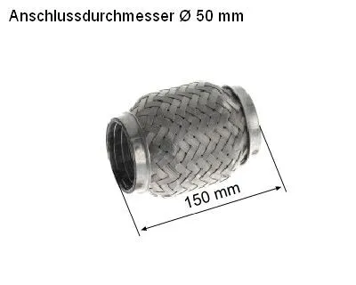 Zdjęcie produktu dla HJS 83 00 8557 Elastyczny układ wydechowy Rura wydechowa