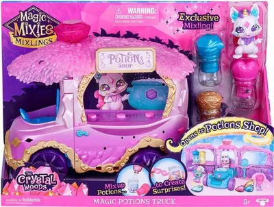 Produktbild von Magic Mixies Mixlings Verzamelketels Magische Toverdrank Voertuig Crystal Woords Serie 3