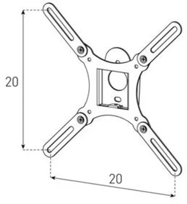Produktbild von Sonorous Surefix 211, 55,9 cm (22"), 94 cm (37"), 25 kg, 75 x 75 mm, 200 x 200 mm, Schwarz
