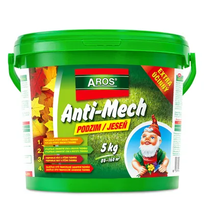 Obrázek produktu pro AROS Trávníkové hnojivo Anti-Mech podzim (5 kg na 160 m²)