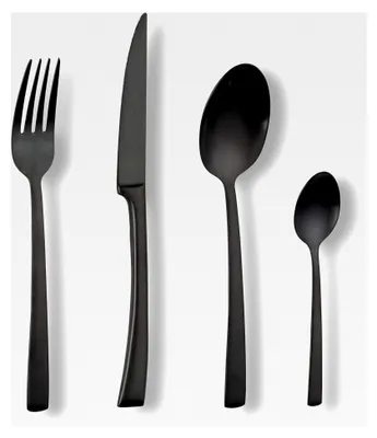 Produktbild von Tafelbesteck Avelino, Black Edition, 16-teilig, Essbesteck für bis zu 4 Personen, Edelstahl 18/10, mattiert