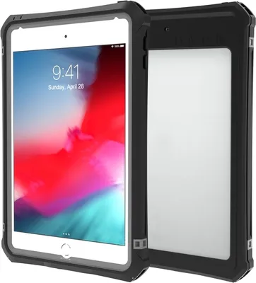 Produktbild von Für iPad mini (2019) RedPepper Shockproof Waterproof PC + TPU Protective Case mit Lanyard & Holder(Black)