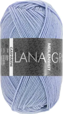 Produktbild von Lana Grossa MEILENWEIT 50 g CASHMERE weiche 4-fach Sockenwolle mit Kaschmir-Anteil 210 m Farbe 062 - Hellblau