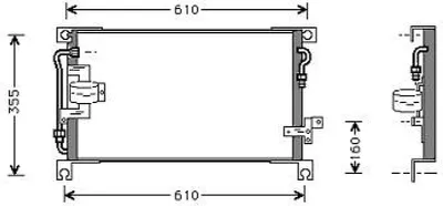 Produktbild von DIEDERICHS 8588009 Kondensator Klimaanlage Klimakondensator für MITSUBISHI L 200 (K7T, K6T)