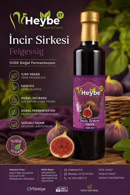 Produktbild von Heybe Feigen Essig 500 ml – Natürlich fermentierter Fruchtessig