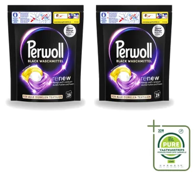 Produktbild von 2 x Perwoll Wasmischkapseln für dunkle Wäsche - Großpackung - 2 Stücke