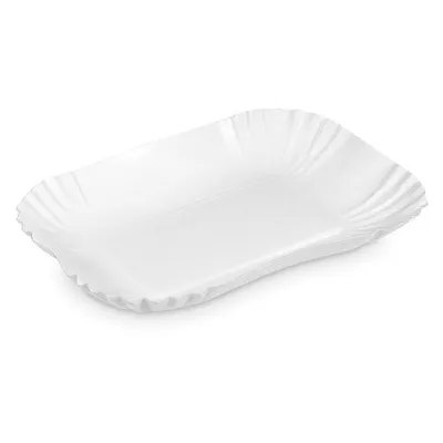 Produktbild von 250x BIONATURE Pappschalen aus Frischfaser 17,5 x 13 x 3 cm fettdicht weiß