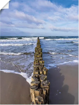 Produktbild von ARTland Poster Buhnen an Ostseeküste bei Graal Müritz Größe: 45x60 cm