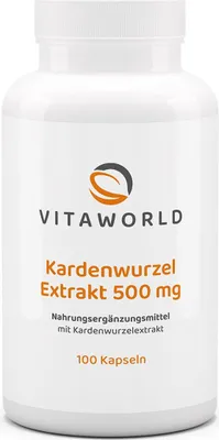 Produktbild von Vitaworld Kardenwurzel 500 mg Kapseln, 100 St. Kapseln