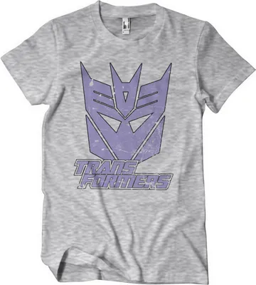 Produktbild von Washed Decepticon Duotone Shield T-Shirt - Medium - HeatherGrey
