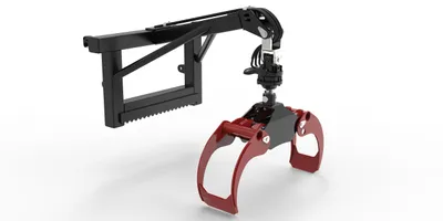 Produktbild von Joma-Tech Euro-Anbaurahmen mit Forstgreifer OG12, Pendelgelenk und 3t Bolzen Rotator