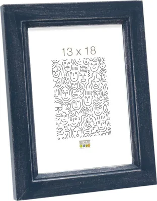 Produktbild von Deknudt Holz-Fotorahmen S42L blau 18 x 24 cm mit Premium-Glas
