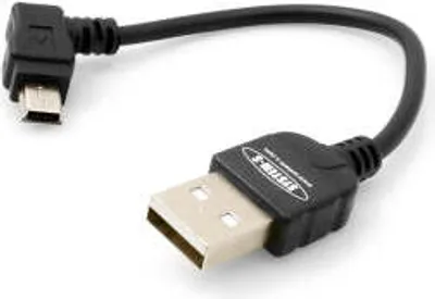 Produktbild von System-S Mini USB Kabel Winkelstecker 90 grad gewinkelt Adapter Datenkabel Ladekabel ca. 10 cm