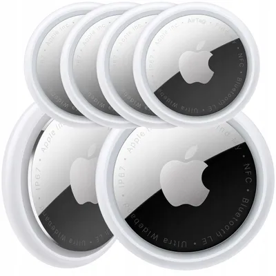 Zdjęcie produktu dla Apple AirTag, Osobisty, Wyszukiwarka, Srebrny, Biały, Odporny na kurz, Wodoodporny, Bryzgoszczelny, Tworzywo sztuczne pochodzące z recyklingu, CR2032