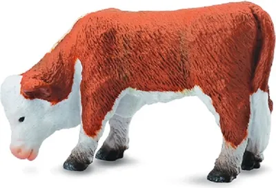 Immagine prodotto di Collecta 88242 Vitello Hereford al pascolo 6,5 cm Animali della fattoria