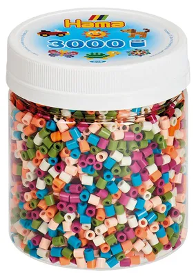 Zdjęcie produktu dla Puszka Hama z 3000 koralików do naprasowywania Midi Mix 58 - 6 kolorów