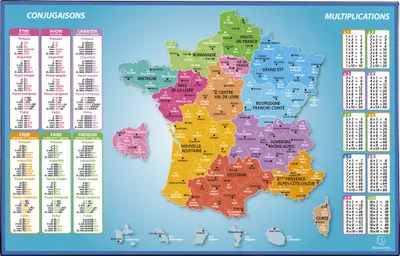 Image de Exacompta 10x Sous-main rigide PVC France 37,5x57,5cm Visuel 29791E