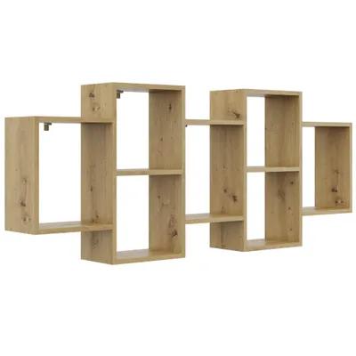 Produktbild von Wandregal Eiche Artisan – stilvolles Hängeregal aus Holzdekor, modernes Bücherregal zur Wandmontage für Wohnbereich, Küche oder Kinderzimmer