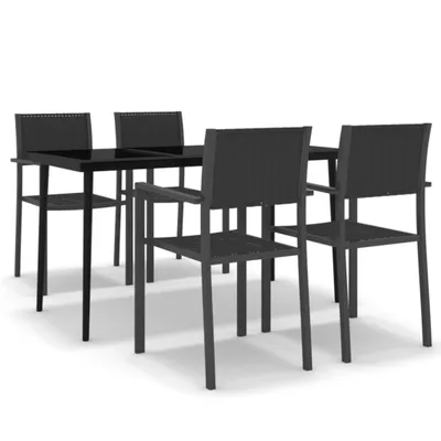 Produktbild von 5-tlg. Garten-Essgruppe Schwarz