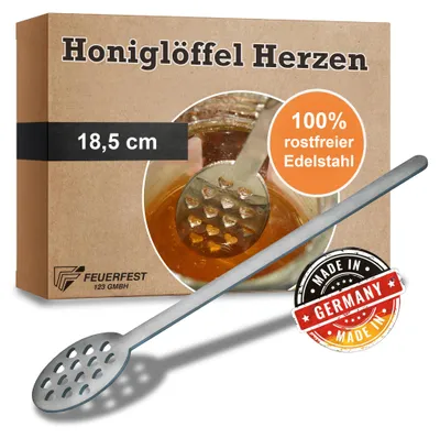 Produktbild von Honiglöffel „Herzen“ Edelstahl