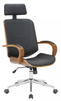 Produktbild von In And OutdoorMatch Consalvo Bürostuhl Mario - Schwarz - Auf Rollen - Kunstleder - Für Erwachsene - Ergonomischer Bürostuhl - Höhenverstellbar 45-52cm