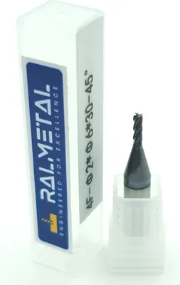 Produktbild von Vollhartmetall-Fräser 2 x 6D x 30 mm, 4 Schneiden, 45 HRC, Widia