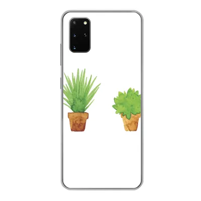 Produktbild von MuchoWow® Handyhülle Schutzhülle Hülle für Samsung Galaxy S20 Plus Blumentopf - Aquarell - Pflanzen Silikon Softcase Handy Hülle - Hartschale