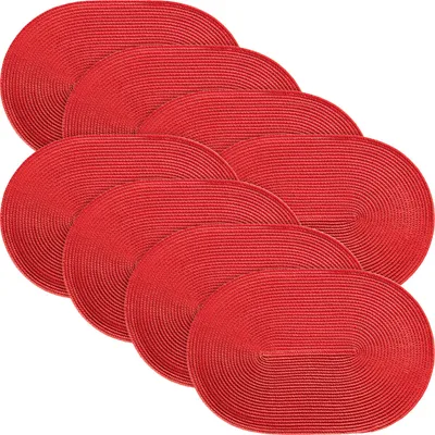 Produktbild von Erwin Müller Tischset Amadora" 8er-Pack rot oval 30x45 cm"