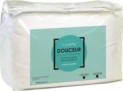 Produktbild von Bettdecke – 220 x 240 cm – gemäßigtes Klima – 100 % Polyester – Weiß