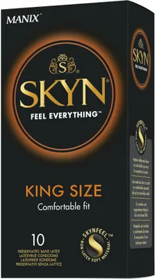 Produktbild von Manix SKYN Large, Männliches Kondom, weich, Transparent, Polyisopren, Groß, 56 mm