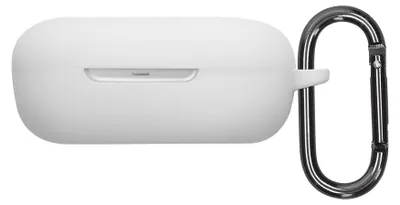 Produktbild von kwmobile Schutzhülle für Shokz OpenFit 2+ T921 Hülle - TPU Silikon Case für Kopfhörer Ladecase - stoßfestes Cover mit Karabiner - Weiß