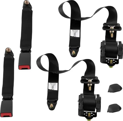 Obrázek produktu pro Bezpečnostní pás, tříbodový design, nastavitelná velikost, černý